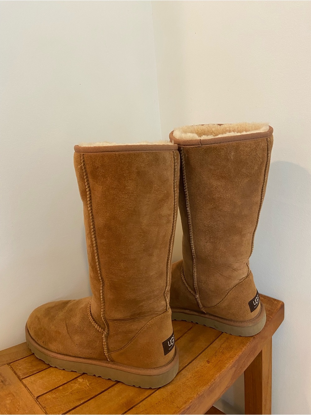 UGG Tall Sheepskin Boots - Chestnut Suede